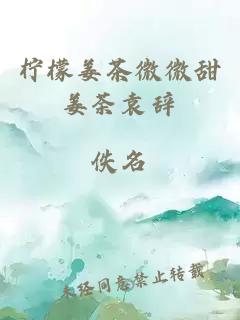 檸檬姜茶微微甜姜荼袁辭